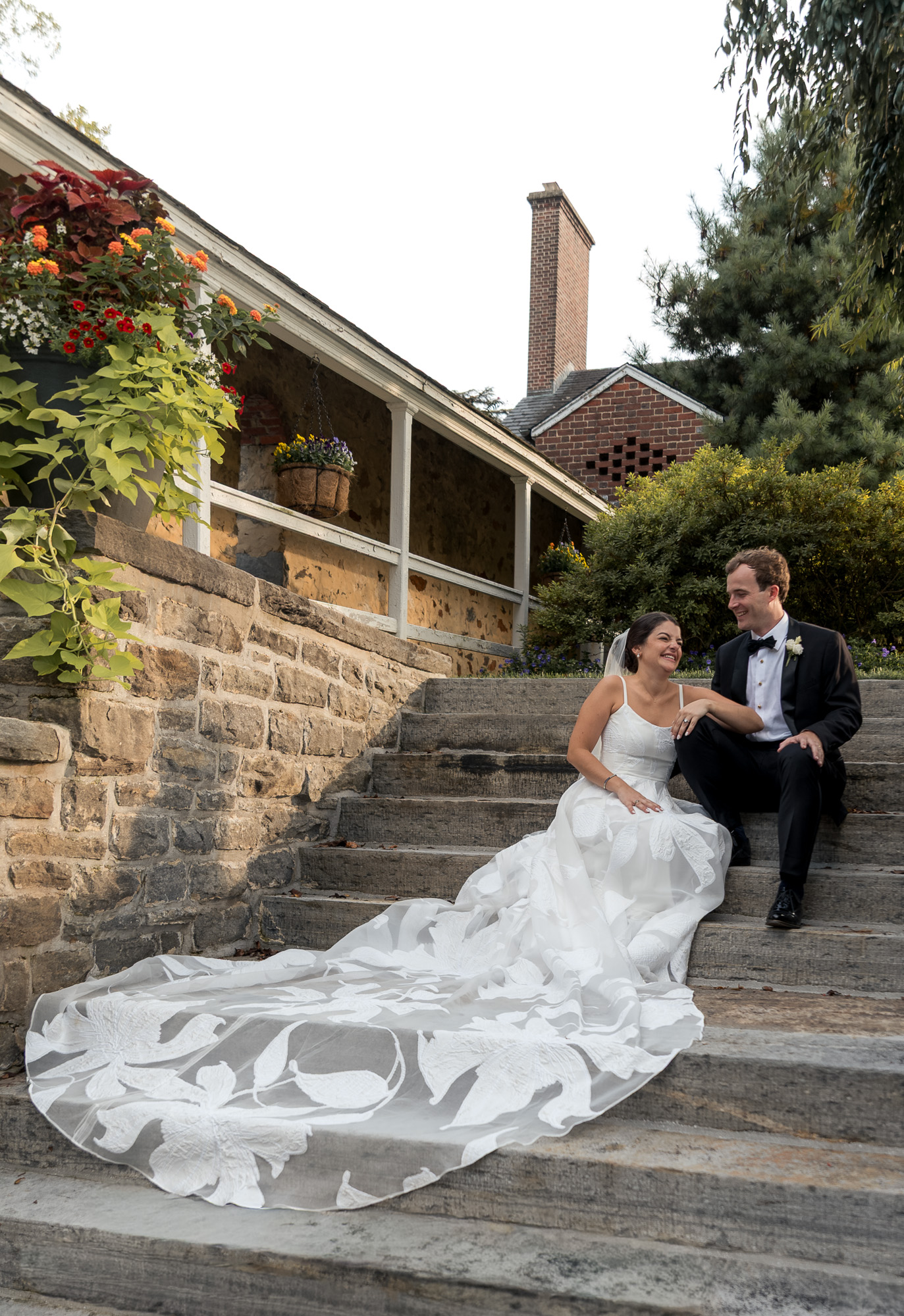 Baltimore Country Club wedding couple portrait